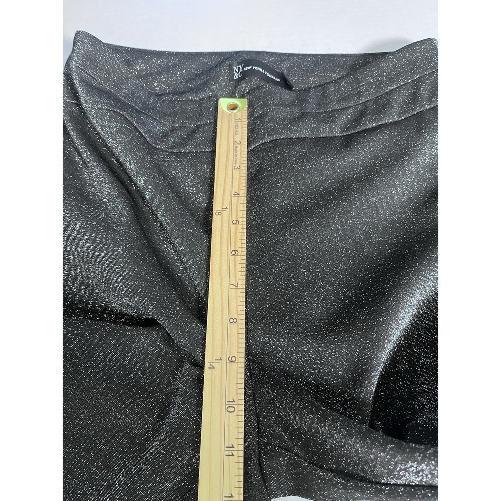 New York & Company‎ Women's Sz M High Waisted Glitter Flare Leg Festival Pants - Picture 5 of 11